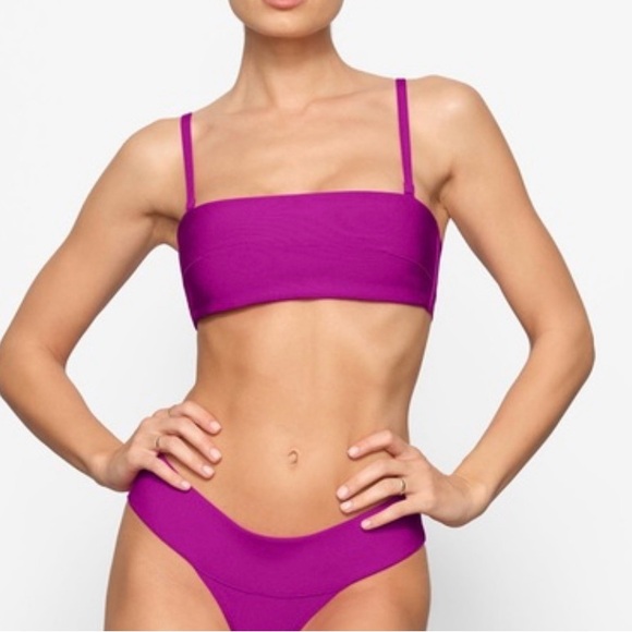 Skims Knit Swim Bandeau Bikini Top - Picture 1 of 5